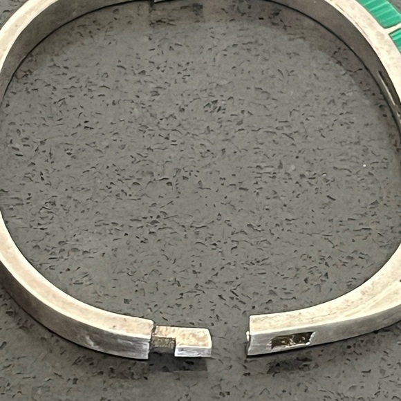 Vintage Malachite 925 Mexico Silver Bracelet - Picture 16 of 16
